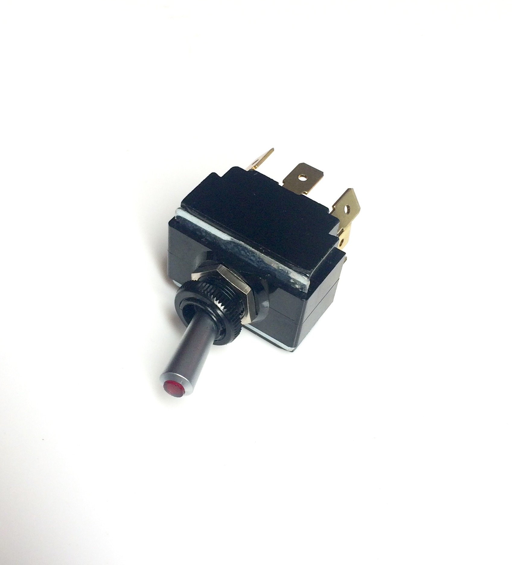 Toggle Switch ON/Off/ON, DPDT, Lighted with Red Lens Tunis Landing