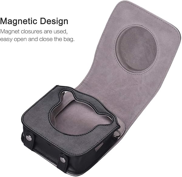 Compact Camera CasesCamera Case Bag PU Leather Protection Camera Bag With Adjustable Shoulder StrapCamera Shoulder Bag Size13 7x12 2x5 8cm ColorBlack