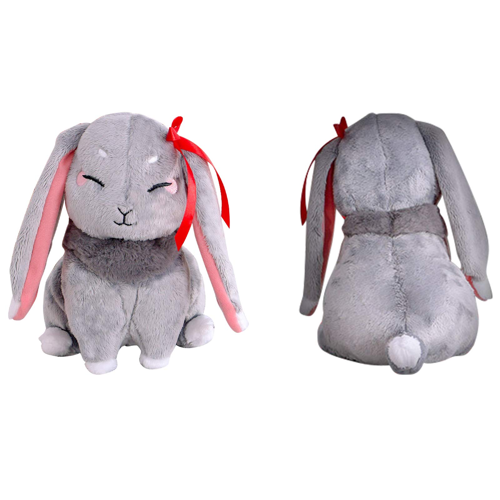 LICHENGTAI Mo Dao Zu Shi Rabbit Plush Dolls, Grandmaster of Demonic Cultivation Wangji Wuxian Rabbit Embroidery Plush Dolls, Bunny Plush Toys Doll for Anime Fans Gift, 24cm