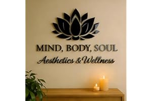 Custom 3D Black Acrylic Wall Sign - Personalized Business Logo Letters for Office, Store, Salon, Beauty，Reception，Home & Comm