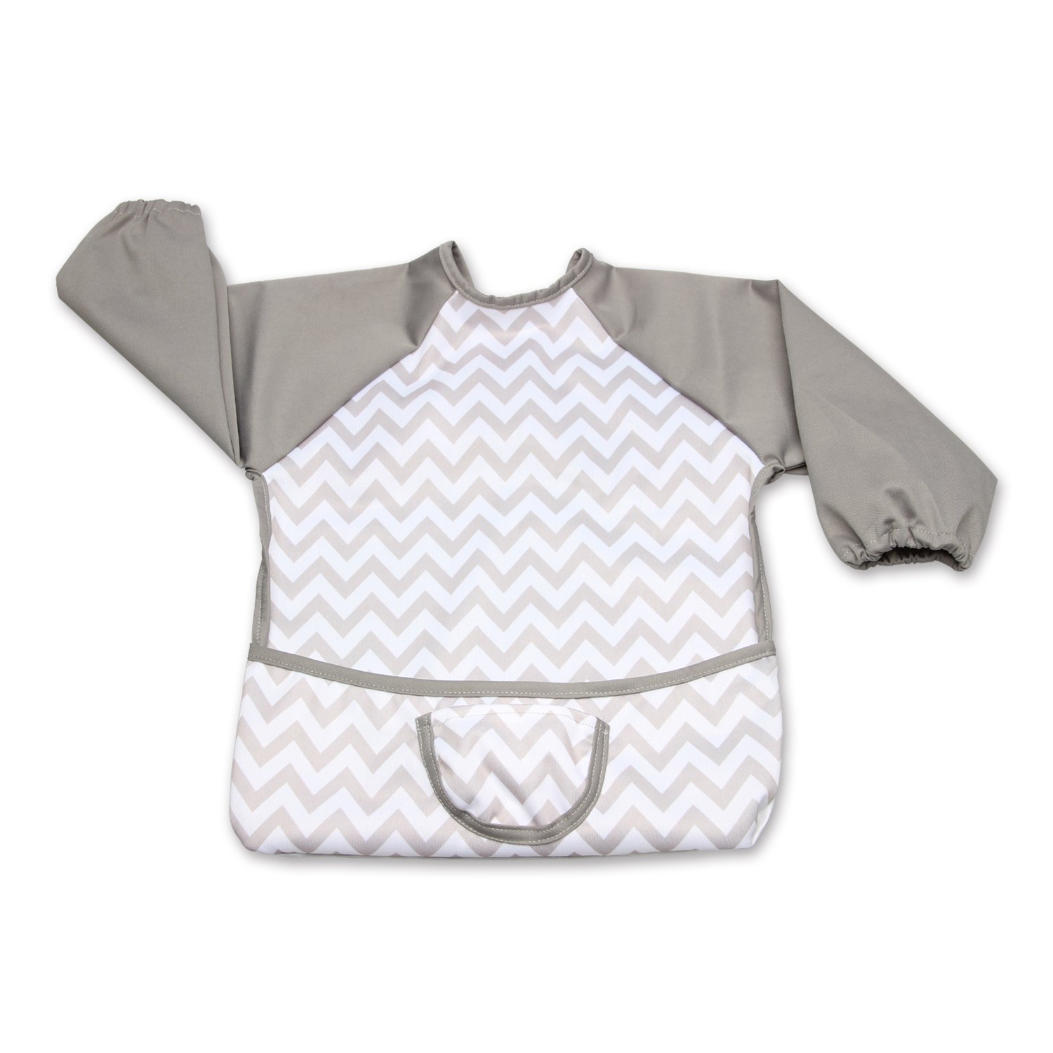 Luxja Baby Waterproof Sleeved Bib, Long Sleeve Bib for