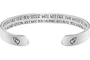 JoycuFF Women Bangle Bracelet Cuffs Open White Inspirational Girls Jewelry Engraved Encourage Mantra