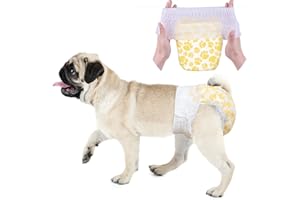 Dono Dog Diapers Female-28Pcs, Disposable Pulled Up Diapers for Female Dog with Stretchy Waist in Heat Period, 360° Leak-Proo