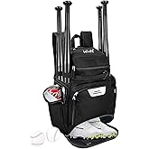 WOLT Baseball Bag Backpack for Youth and Adults-Softball Bag with Separate Helmet Compartment and Shoes Pocket,Multifunctional Sport Backpack for Baseball, Volleyball,Basketball, Soccer