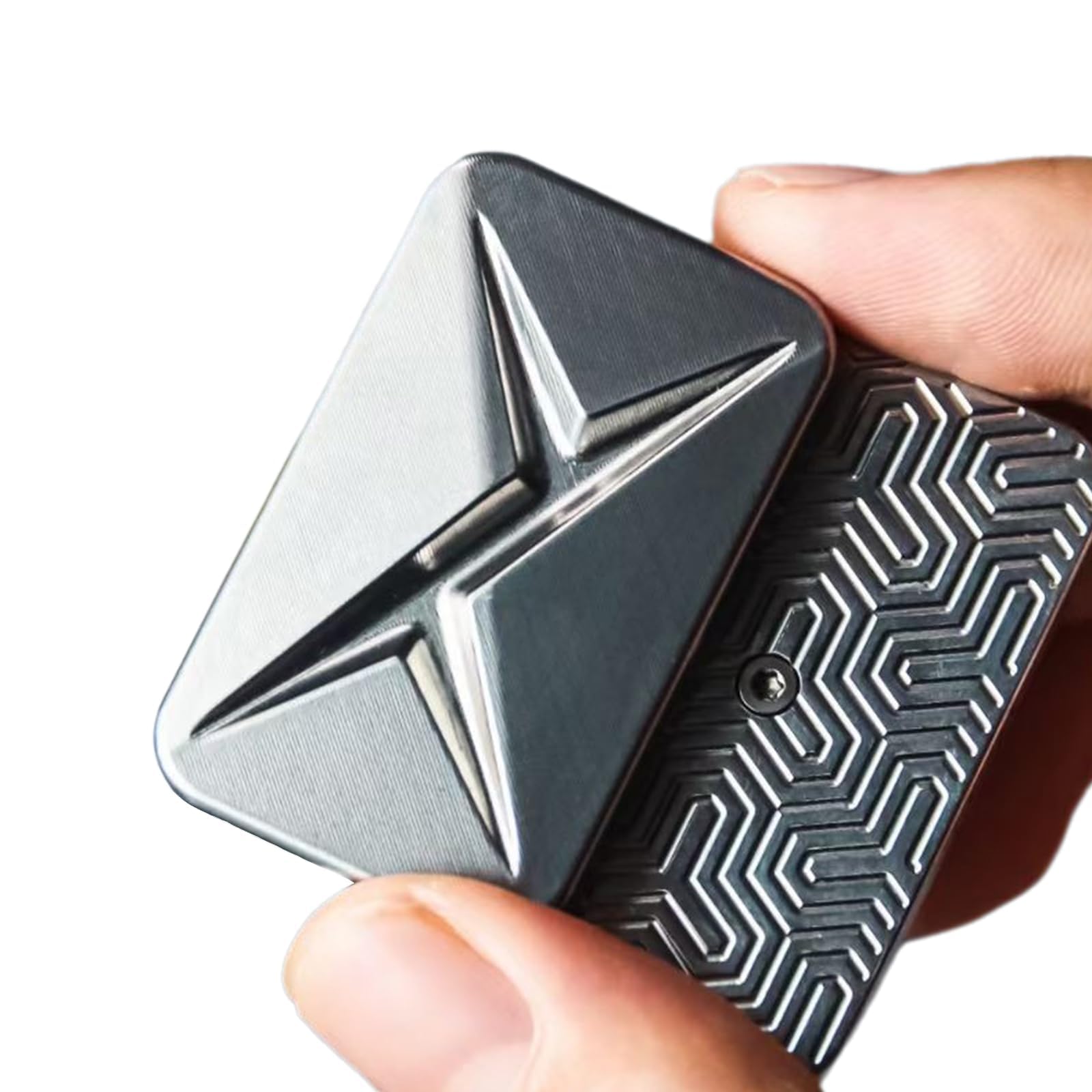 Bufccy Lightning Infinite Fidget Slider Metal Magnetic Haptic Fidget Hand Spinners Toys for Adults Anxiety/ADHD/Stress Relief (Silver Grey)