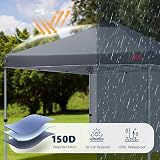 MasterCanopy Durable Ez Pop-up Gazebo Tent 2.5x2.5m with Sidewall Dark Grey view 9