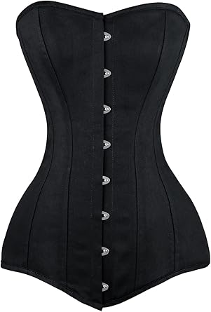 Charmian Women S 26 Steel Boned Cotton Long Torso Hourglass Body