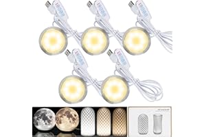 CXYDM LED Lamp Kit 001 Three Colors for Bambu Lab Makerworld 3D Printed DIY Hardware Model Spare Parts 5V USB Powered, 3000K Warm Light (5)