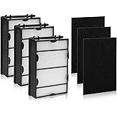 DerBlue 3PCS HAPF600 Filter Replacement and 3PCS pre filter Compatible with Holmes Air Purifier HAPF600 HAPF8650 HAP615 HAP625 HAP650,Replacement Air Filter Part # 600, 600D, 600D-U2