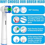 genkent Replacement Toothbrush Heads for Oral-B Braun 16 Pcs Pro 500 1000 1500 view 3