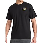 Reebok Mens Small Logo Crewneck T-Shirt, Standard Fit, Lightweight Cotton-Poly Jersey Fabric