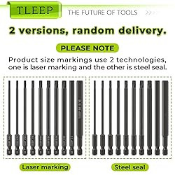 TLEEP 10 x Long 100MM 1/4 Inch Hex Head Allen