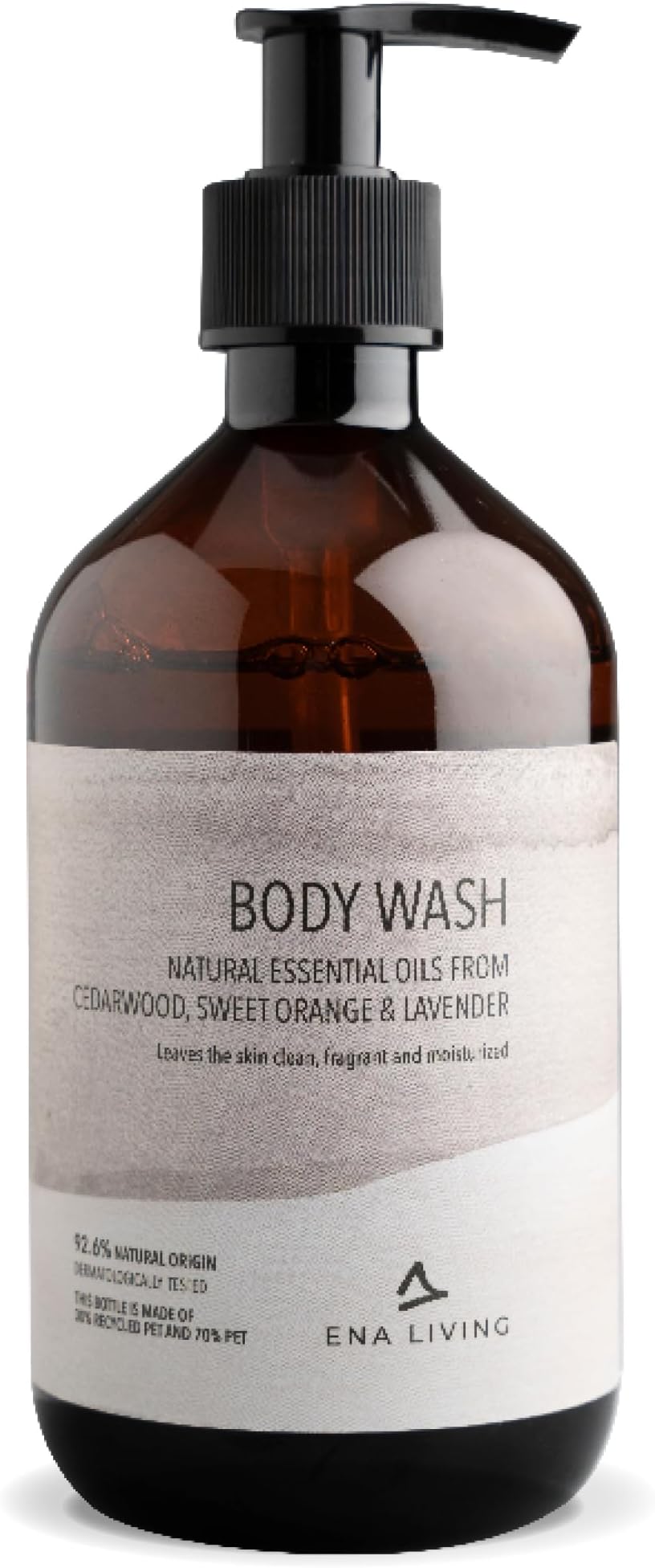 ENA Living Cedar Scented Body Wash 500ml Sensitive Skin Sweet Orange Lavender