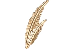 Knighthood Brooch Pin Gold Feather Pair Brooch Suit Stud Lapel Pin