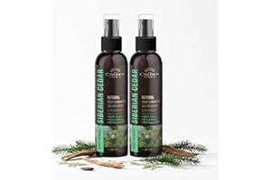 THE CROWN CHOICE Non-Toxic Odor Eliminator,Natural Cedar Air Freshener Spray for Clothes Storage & Moth Repellent, Closet & Couch Deodorizer,Long Lasting Bathroom & Toilet Freshener,Safe for Kids & Pets,2PK, 4 Oz each