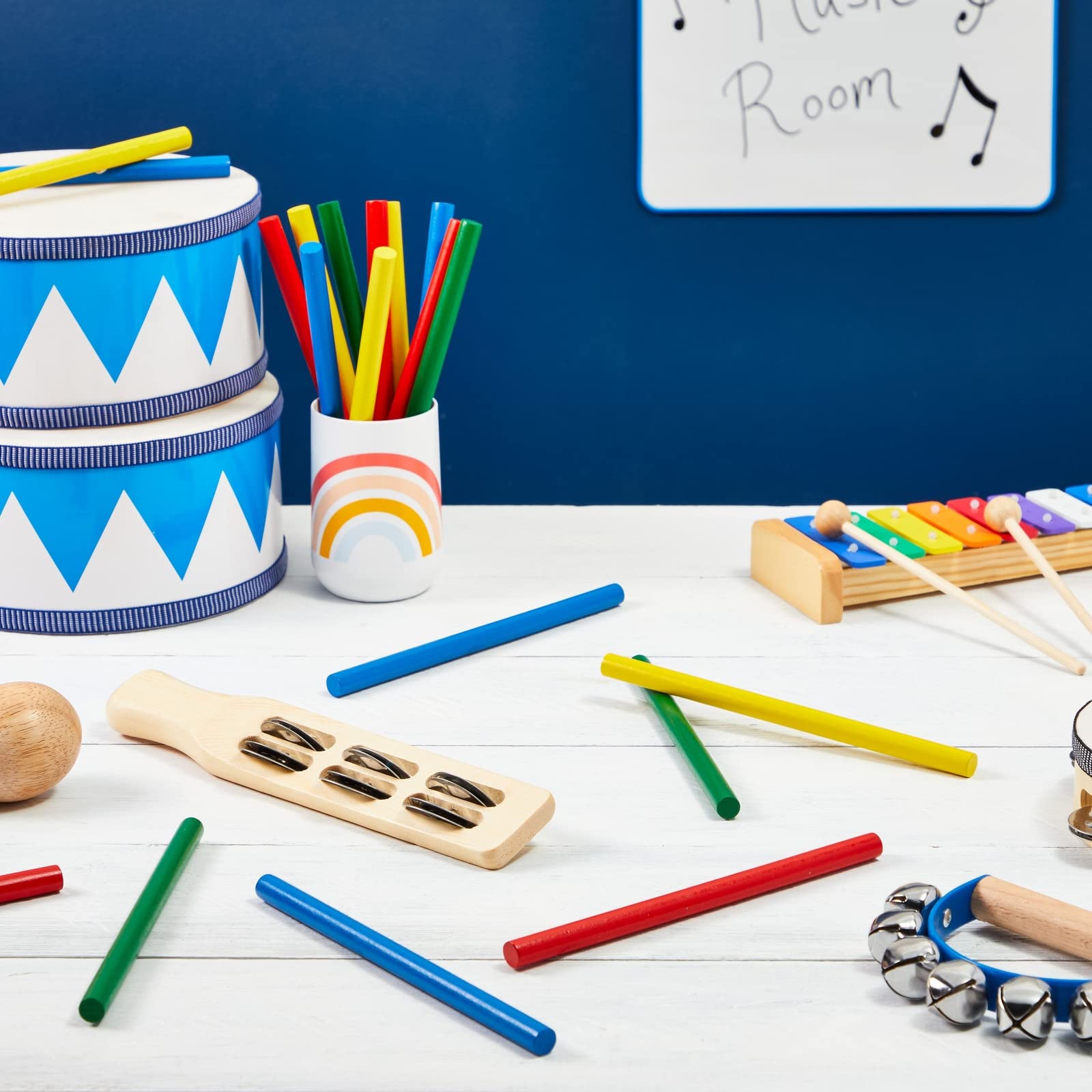 Juvale Rhythm Sticks for Kids - 24-Pack, 8-Inch Multicolor - Music Instruments for Kids & Bulk Rhythm Sticks