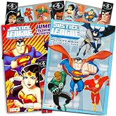 DC Comics&reg; Justice League Coloring and Activity Book Bundle with 2 Books Featuring Batman, Superman, Wonder Woman, Green Lantern, The Flash, Aquaman, and Cyborg