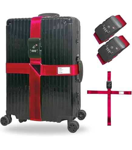 Cinghia Porta Bagagli ABUS 620TSA/192 Con Lucchetto A Combinazione TSA – Sicurezza E Praticità Per I Tuoi Viaggi (Nero, Blu, Rosso, Verde)