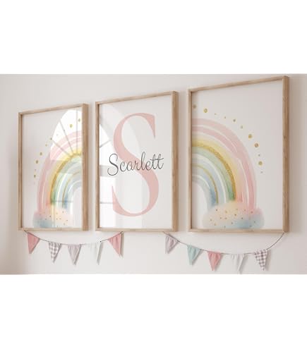 LKETW Inspirational Boho Poster Hanger Frame 12x16 Inch - Kids Room Wall Art, Nursery Decor With Wooden Frames, Positive Affirmations Banner
