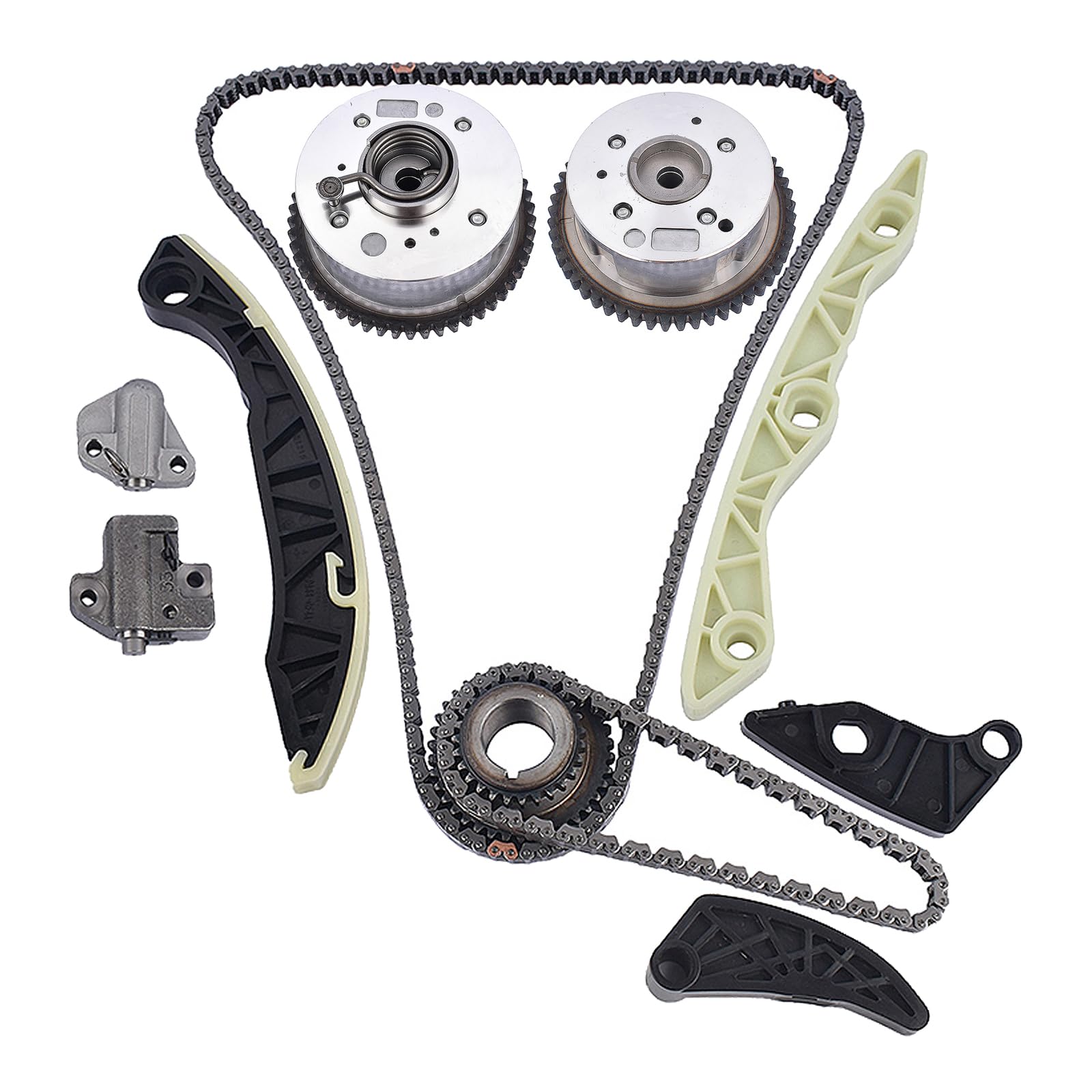 Photo 1 of Flynsu Timing Chain VVT Gear Sprocket Kit Replacement for Chrysler 200 Dodge Caliber Jeep Compass Patriot 2.0L 2.4L 2007-2017 Part# 5047022AA 5047021AA 4884868AB 4884588AA