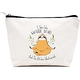 Sloth Cosmetic Bag Gifts-Sloth Makeup Bag Organizer Present for Women Sisters Best Friends Bestie Coworkers Funny Birthday Christmas Gifts I Was Like Whatever Bit*hes and The Bit*hes Whatevered