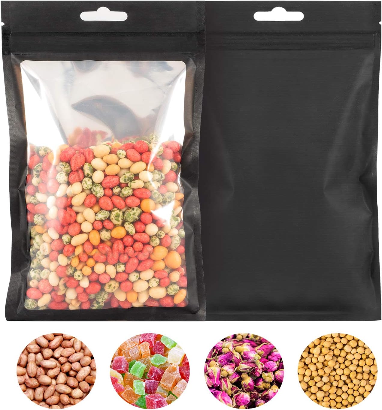 thumbnail image 2 of Get Organized With These 3x5 Matte Red Mylar Bags! 100 Resealable Zip Seal Pouches – Food Grade & Leakproof 2 of 5