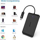 BENFEI 2.5 Inch SATA to USB Enclosure USB-C/USB-A Tool Free SSD/HDD view 3