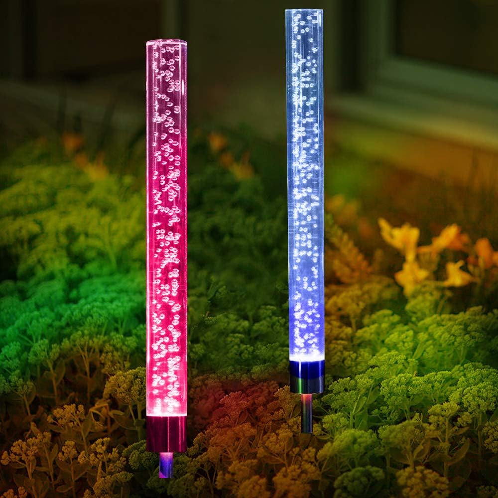 Best 2Pcs Garden Solar Color Lights Outdoor Acrylic