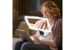 NZQXJXZ Large 10X Rechargeable Magnifying Glass for Reading with Light Hands Free Magnifying Glass Neck Wear Magnifier with 50 Led Lights Full Book Page Magnifier for Seniors Low Vision Elderly
