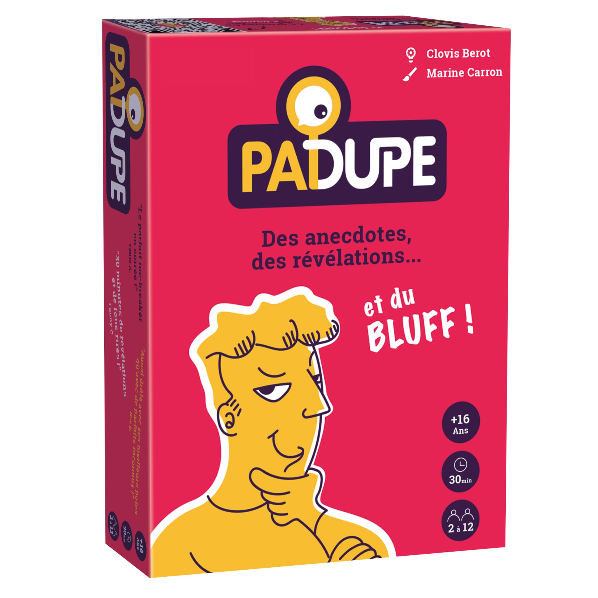 Padupe - Hilarious Anecdote and Bluff Game - Board Game and Card Game - 2 to 12 Players - 20 Min Games - for Adults, Teens, Family - Ideal for drinks, parties, holidays
