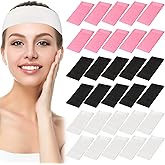 Hanaive 120 Pieces Disposable Headbands with Closure Wrapped Spa Headband for Women Salons Face Washing Shower Stretch Non Woven Hair Band for Esthetician Supplies Makeup Artists