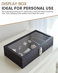 Novel Box Jewelry Display Case Black Leatherette