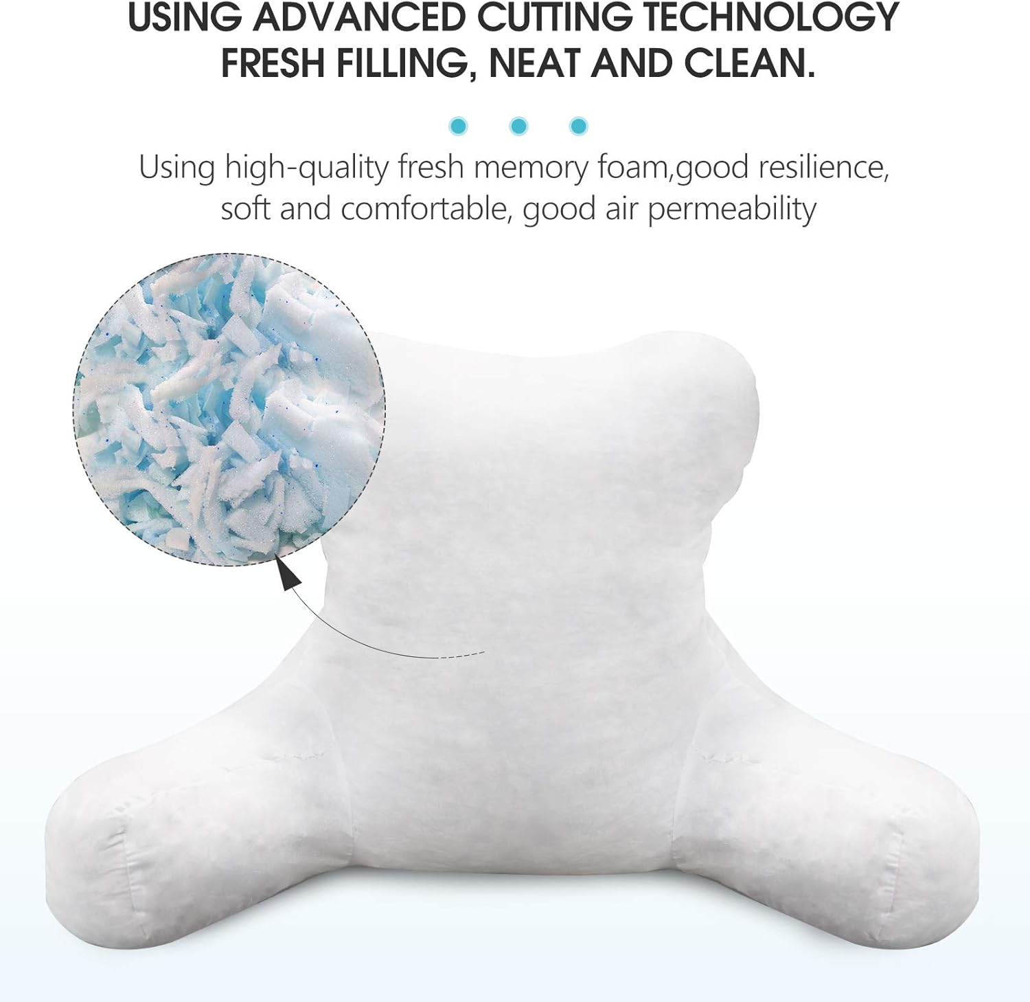 mittaGonG Slim Waist Reading Pillow,Back Pillows for Sitting in Bed,Reading & Bed Rest Support Pillows with Velvet Removable Cover Suited for Ladies and Girls (Upgraded Gray) (Blue) (Gray): Home & Kitchen