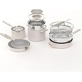 Ninja NeverQuit&trade; 13-Piece Ceramic Cookware, Amazon Exclusive, CQ19013IV1 | Nontoxic&sup1;, nonstick ceramic-coated cookware set; Fry pans, saucepans, glass lids, easy storage, 3-year guarantee