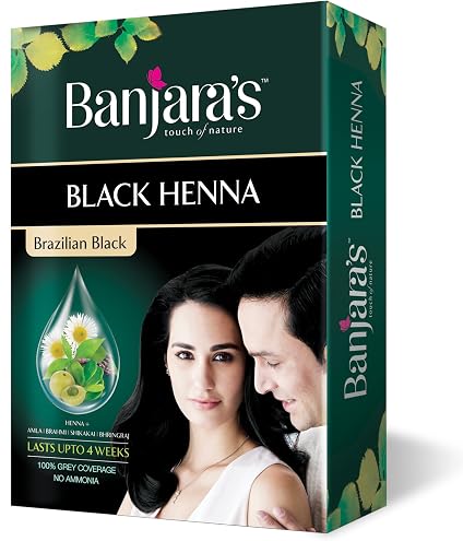 Banjara's Black Henna 50パック Amazon.com : Banjara'S Black Henna With Aloevera Hair Colour, 50G