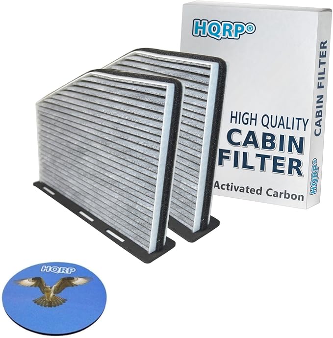 HQRP 2Pack Carbon A/C Cabin Air Filters compatible with
