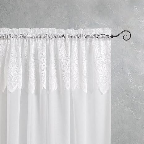 Rod Pocket Mix And Match Tulle Sheer Lace Curtain Set Jinchan