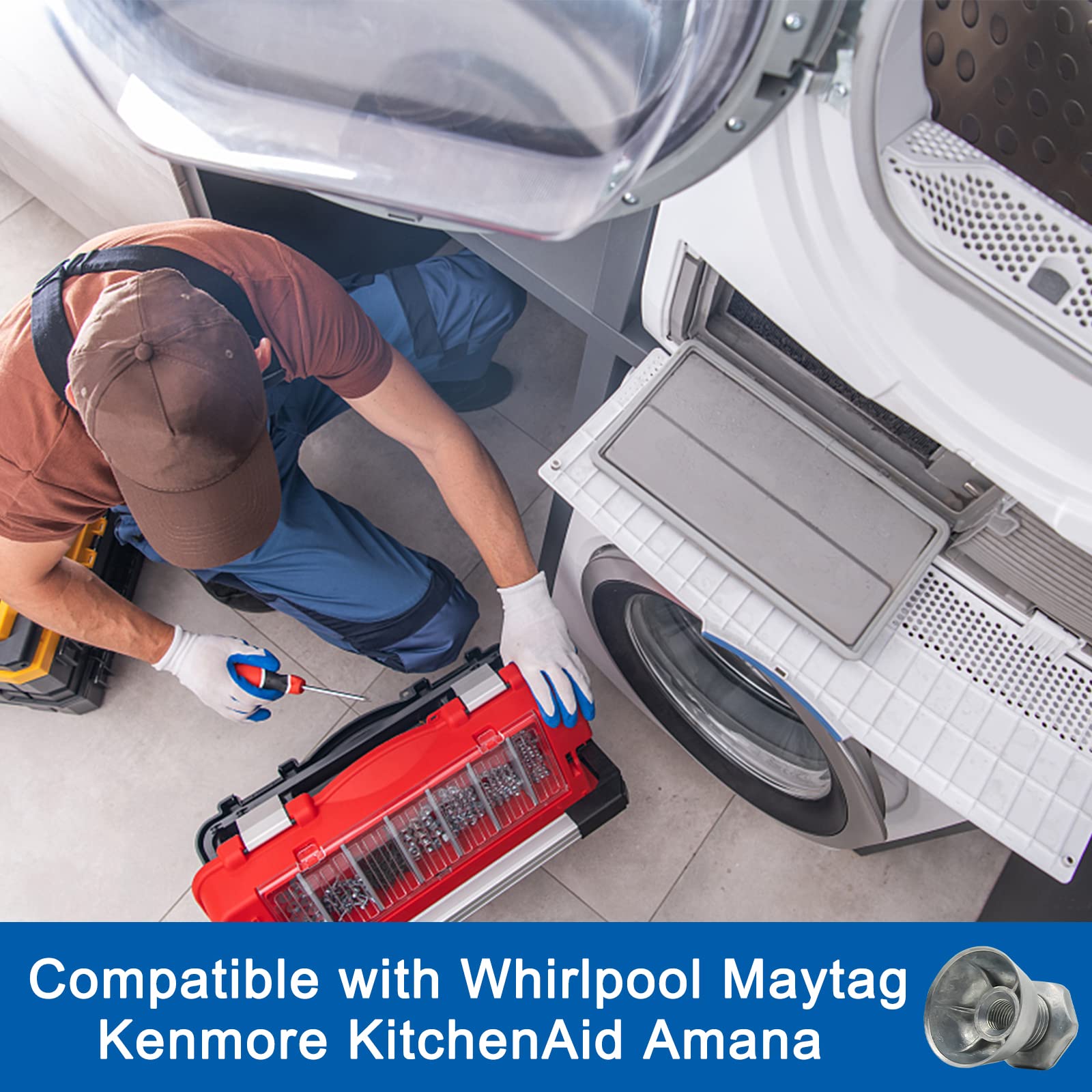 8066184 Dryer Motor Pulley 29 Replacement Compatible for Whirlpool Maytag KitchenAid Dryers Replace WP8066184 W10402909 W10290531 W10290525 W10299847 8578565 694871 3401143 3394341