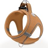 Joytale Step in Dog Harness Soft Mesh Reflective Easy Walk M Brown