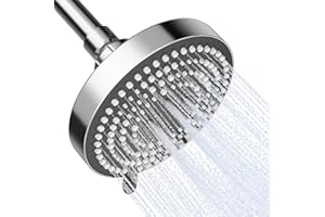 OFFO Shower Head, High Pressure Shower Head with 6 Mode, Fixed Showerheads for Strong Water Flow, Chrome