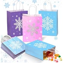 thumbnail image 2 of 50Pcs Snowflakes Merchandise Bags Birthday Party Favor Castle Plastic... 2 of 11