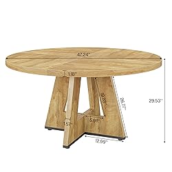 Tribesigns Round Dining Table Wood Kitchen Table