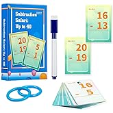 Alened Subtraction Flash Cards, Math Facts Flashcards 1-20, Math Manipulatives Games for Kindergarten, 1st, 2nd, 3rd, 4th, 5th, 6th Grade Kids Ages 4-12