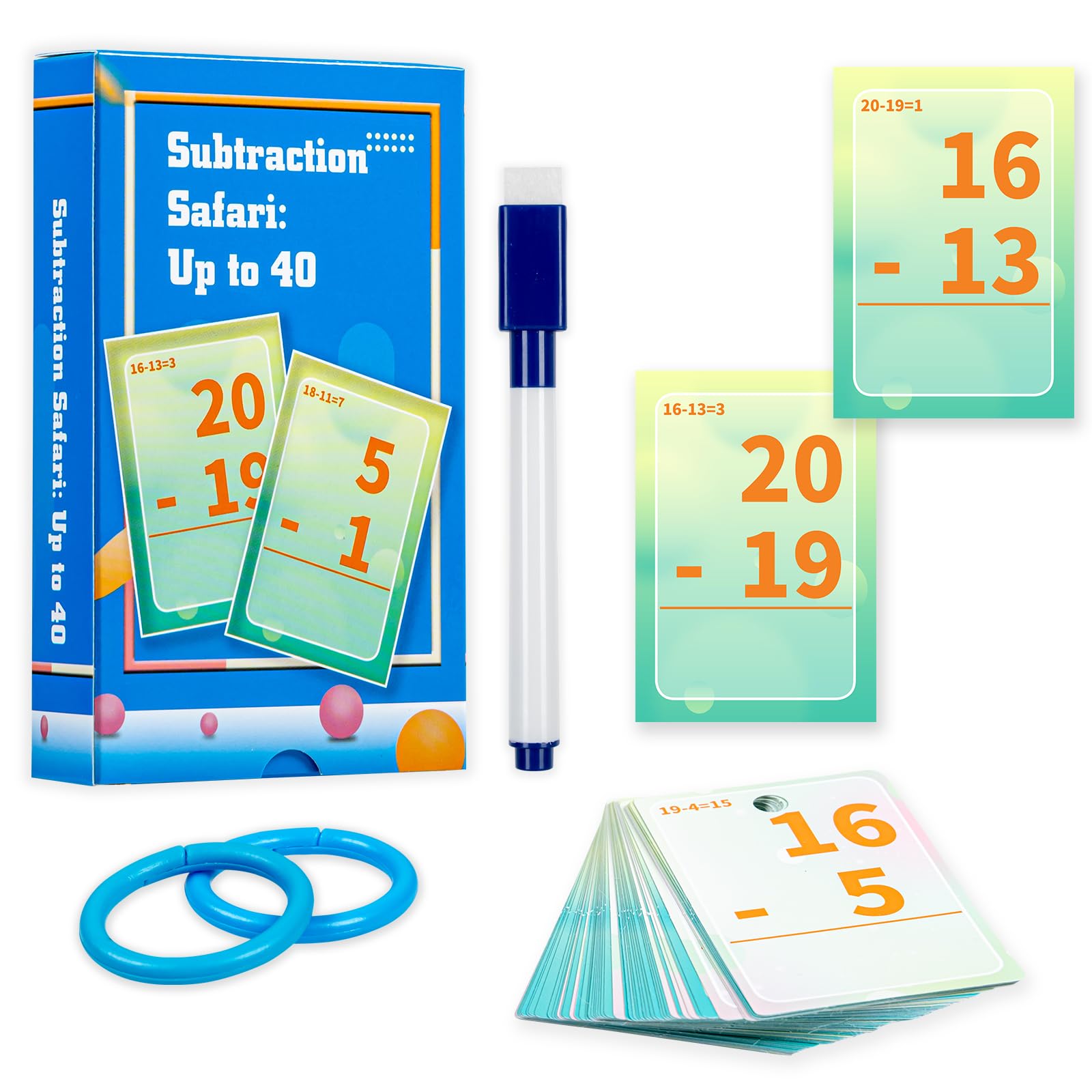 Mua Alened Subtraction Flash Cards, Math Facts Flashcards 1-20 trên