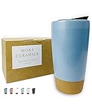 Mora Double Wall Ceramic Coffee Travel Mug with