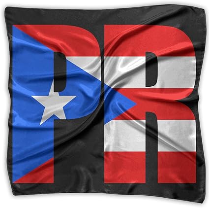 Wfire Puerto Rican Flag Square Handkerchiefs Scarf Shawl Bandanas