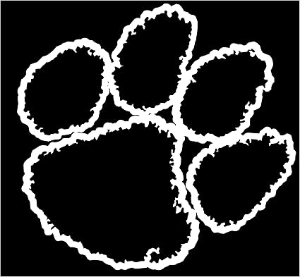 Firehouse Graphics Clemson Tigers Paw Outline Decal Sticker
