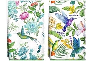 Pureking Hummingbird Dish Towels for Kitchen Gift for Mother's Day,18"x26" Ultra Absorbent Microfiber Tea Towels Set of 2, fo