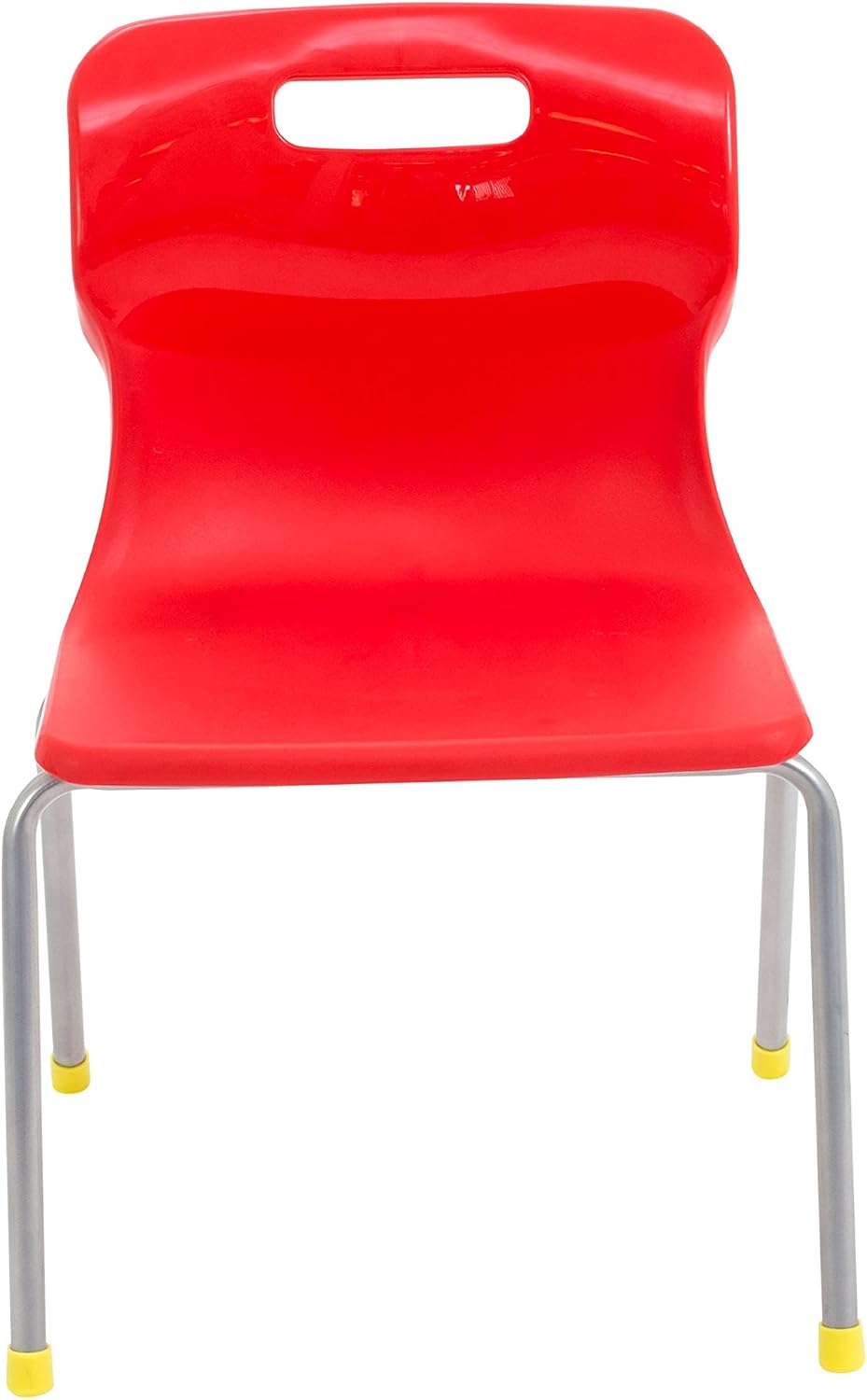 Titan 4 Leg Classroom Chair, Plastic, Red, Size 3 - Image 5