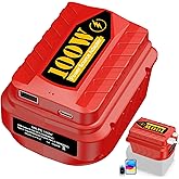 PD100W USB Battery Adapter for Milwaukee 18V, with USB Port &Type-C Port for Electronic Device(Tool Only)